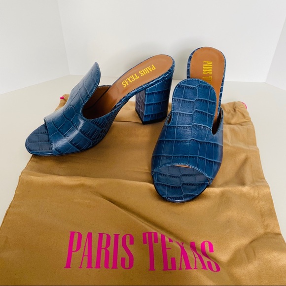 Paris Texas embossed ultra high mules $480 - Picture 2 of 7
